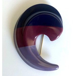 Vintage Trifari Lucite 1970s Brooch Kunio Matsumoto Modernist